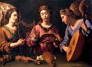 GRAMATICA, Antiveduto St Cecilia with Two Angels oil painting reproduction